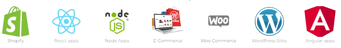 Website technologies and platforms used in digital projects