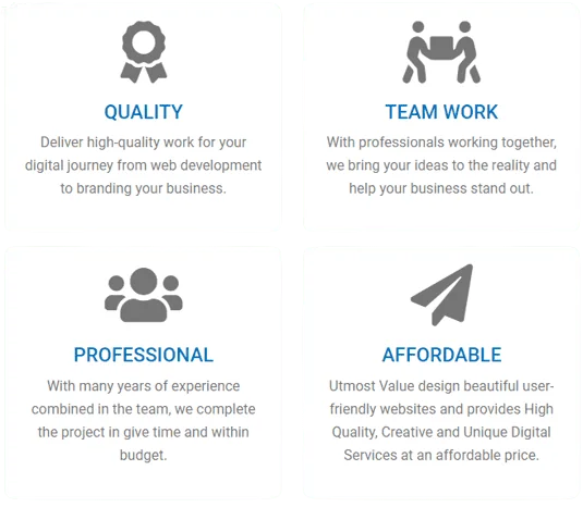 Quality, teamwork, professionalism and affordability as project priorities